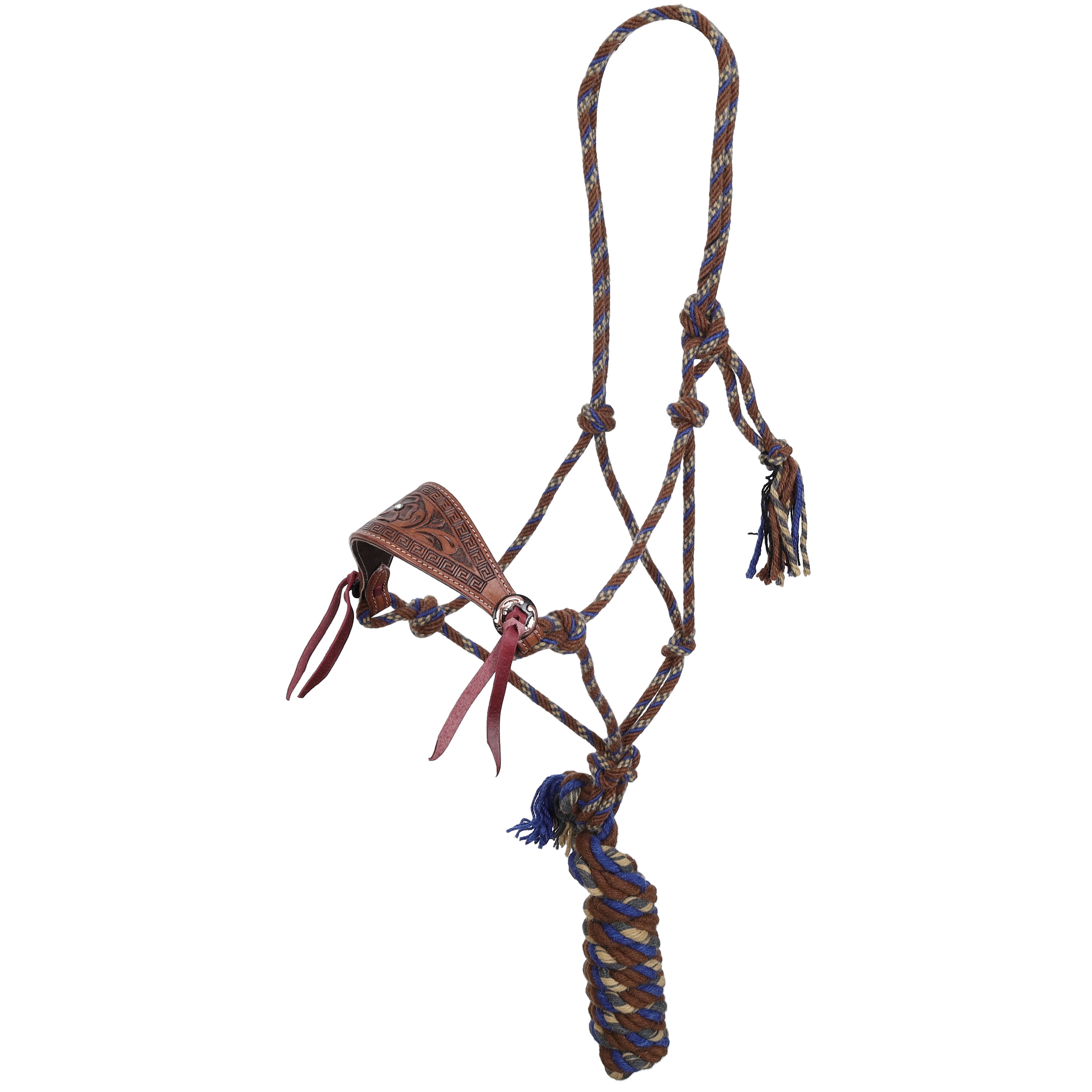 Showman Azure Prairie Mohair Cowboy Knot Halter with Lead