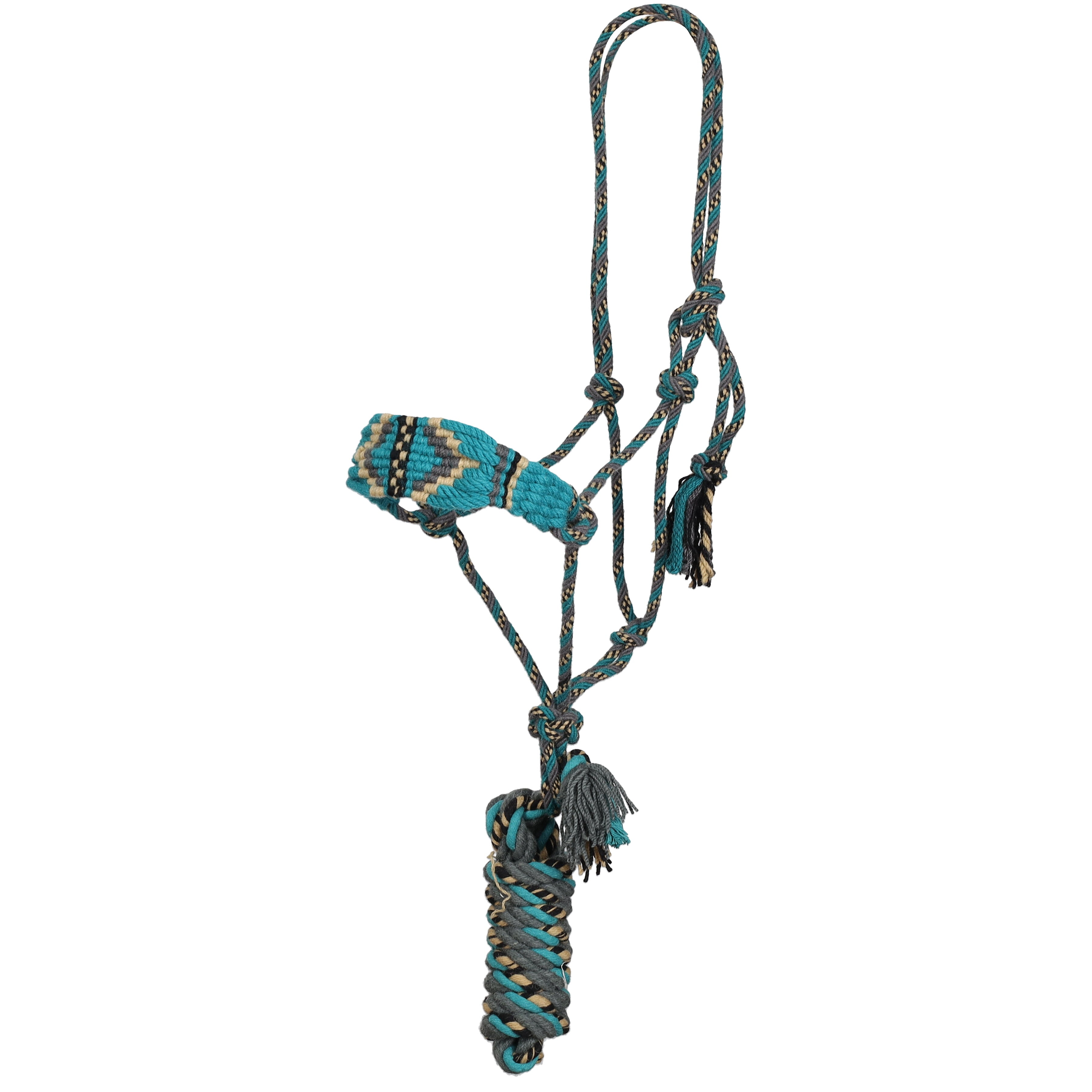 Showman Saltwater Prairie Mohair Cowboy Knot Halter with Lead