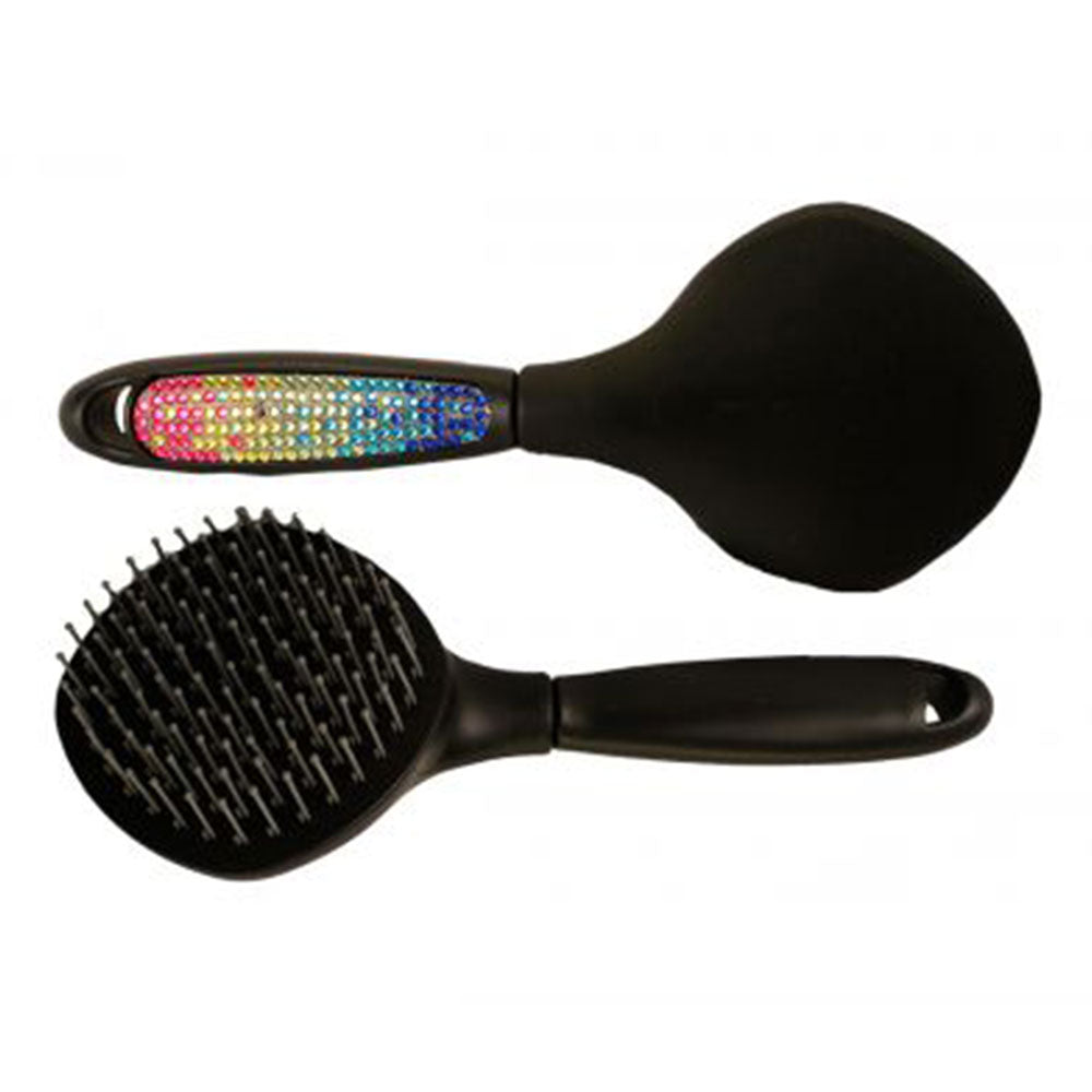 Showman Multi colored crystal rhinestone mane and tail brush