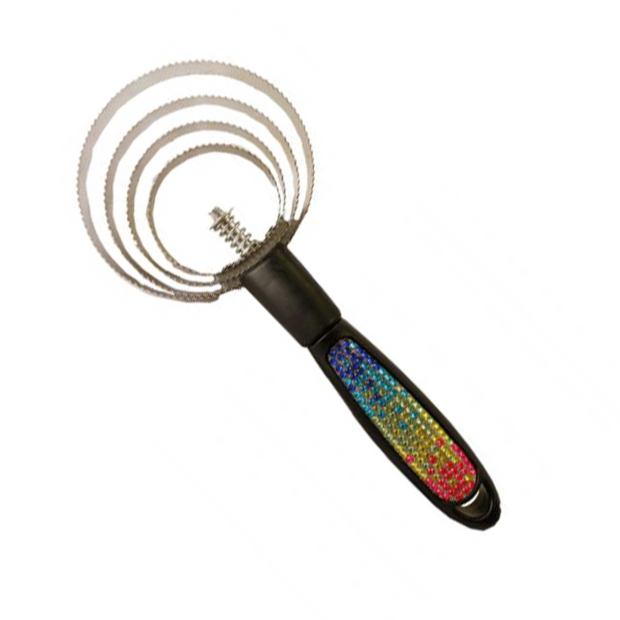 Showman Multi-Colored Crystal Rhinestone Curry Comb