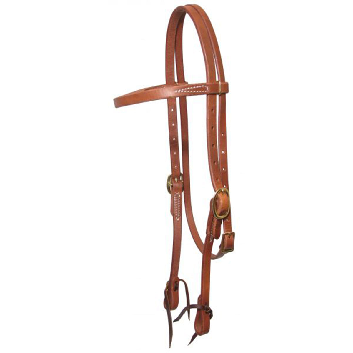 Showman Oiled Harness Leather Browband Headstall