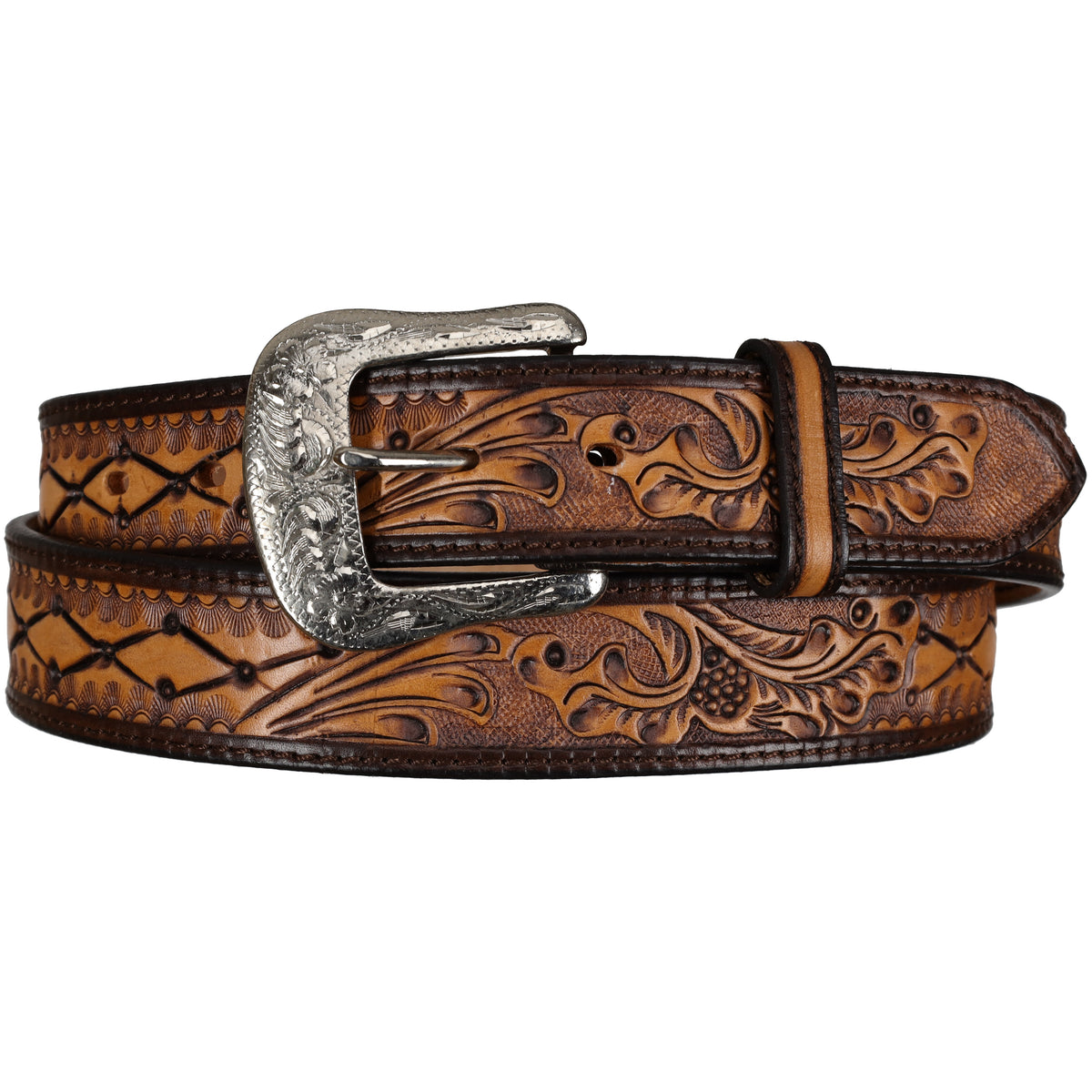 Showman Diamondleaf Argentina Cow Leather Belt