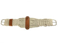 Showman Cotton blend double weave string roper girth with Flat SS Buckles