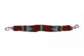 Showman Mohair Wool Multi Strand wither strap - brown, tan, and teal