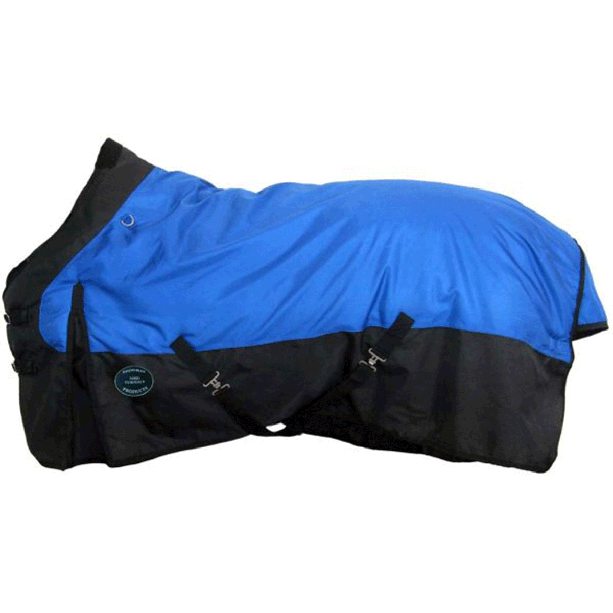 Showman Blue on Black 1680 Denier Turnout Blanket