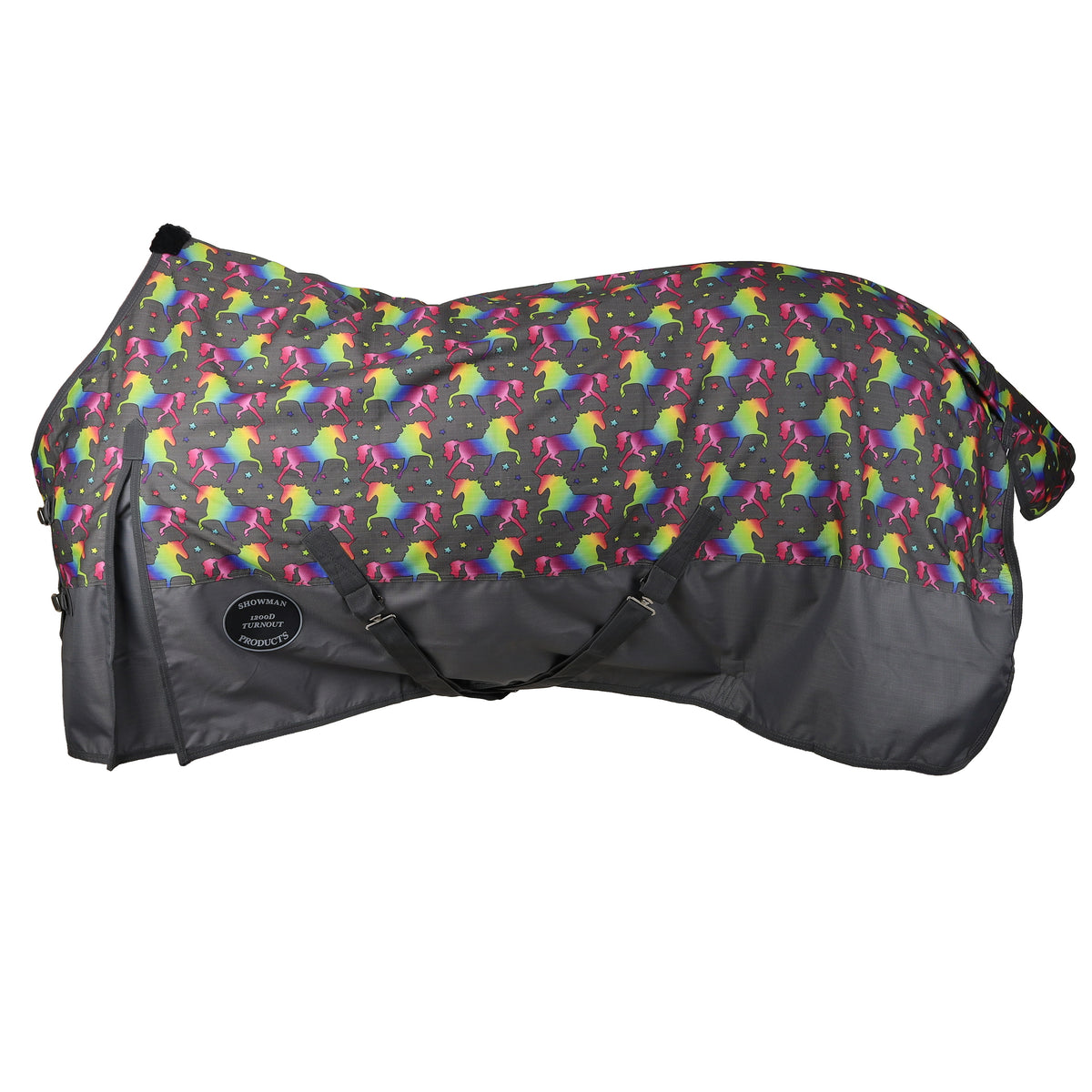 Showman Unicorn Print 1200D Waterproof and Breathable Turnout Sheet