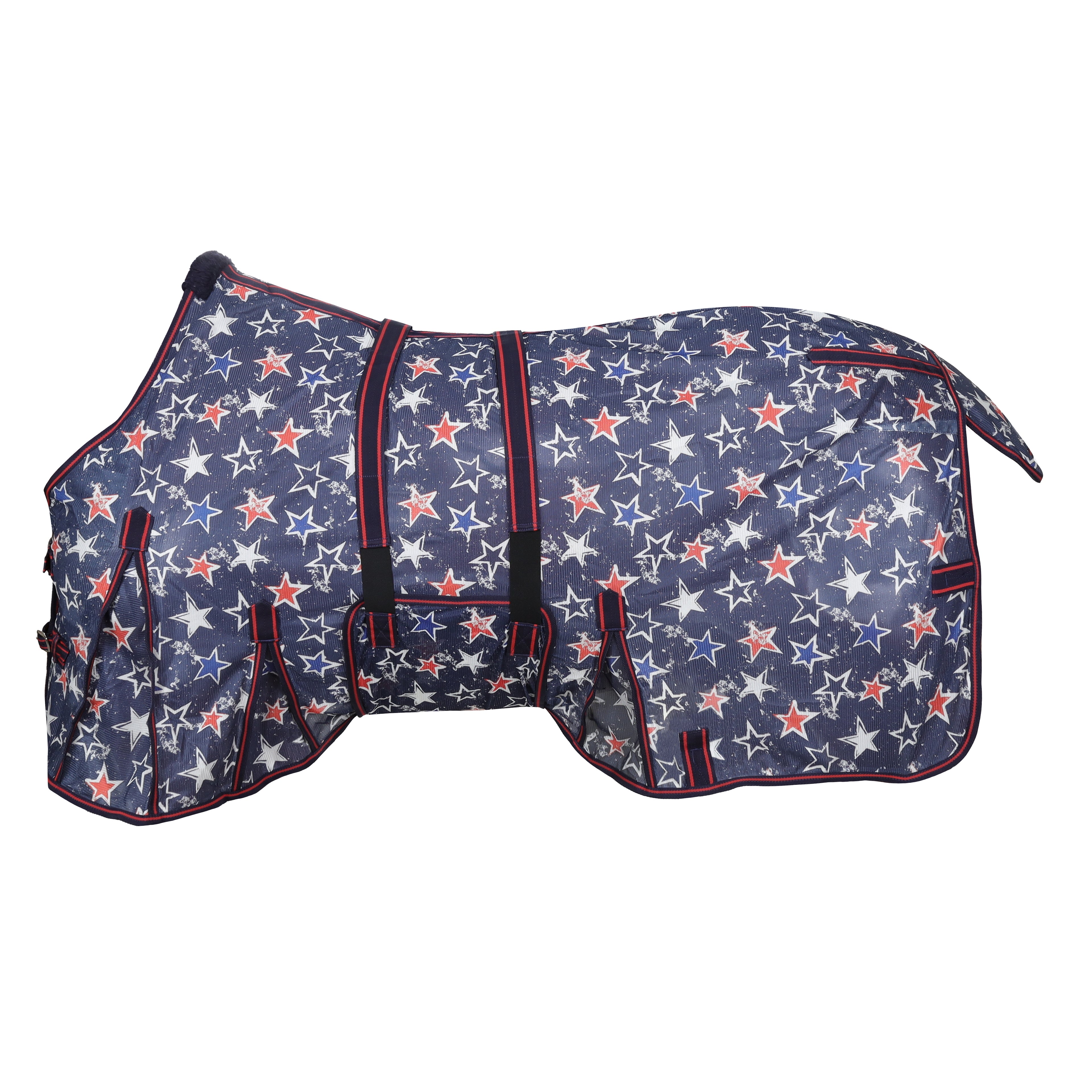 Showman Star-Spangled Mesh Fly Sheet - Small Horse (64" - 68")