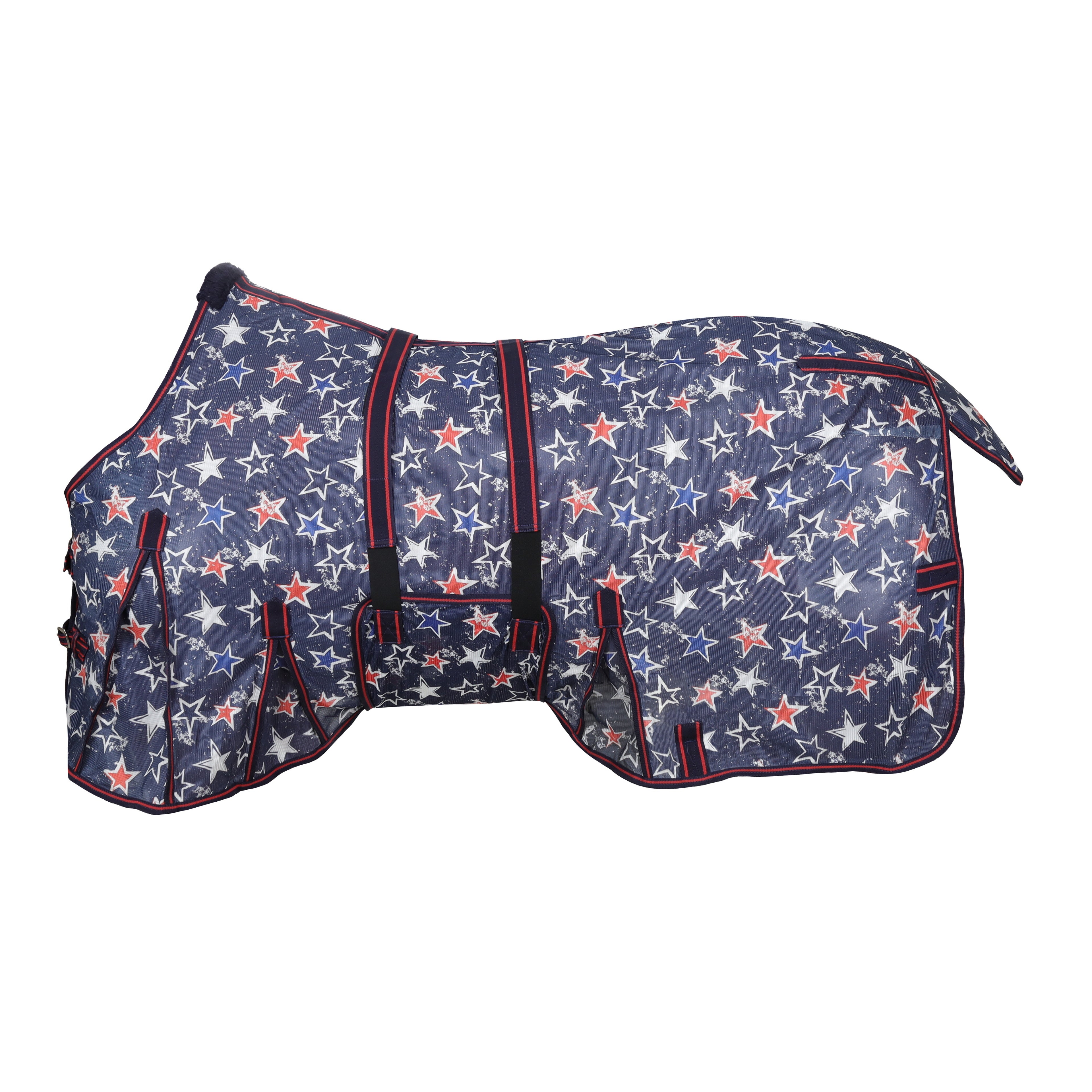 Showman Star-Spangled Mesh Fly Sheet - Large Pony/Small Horse (56" - 62")