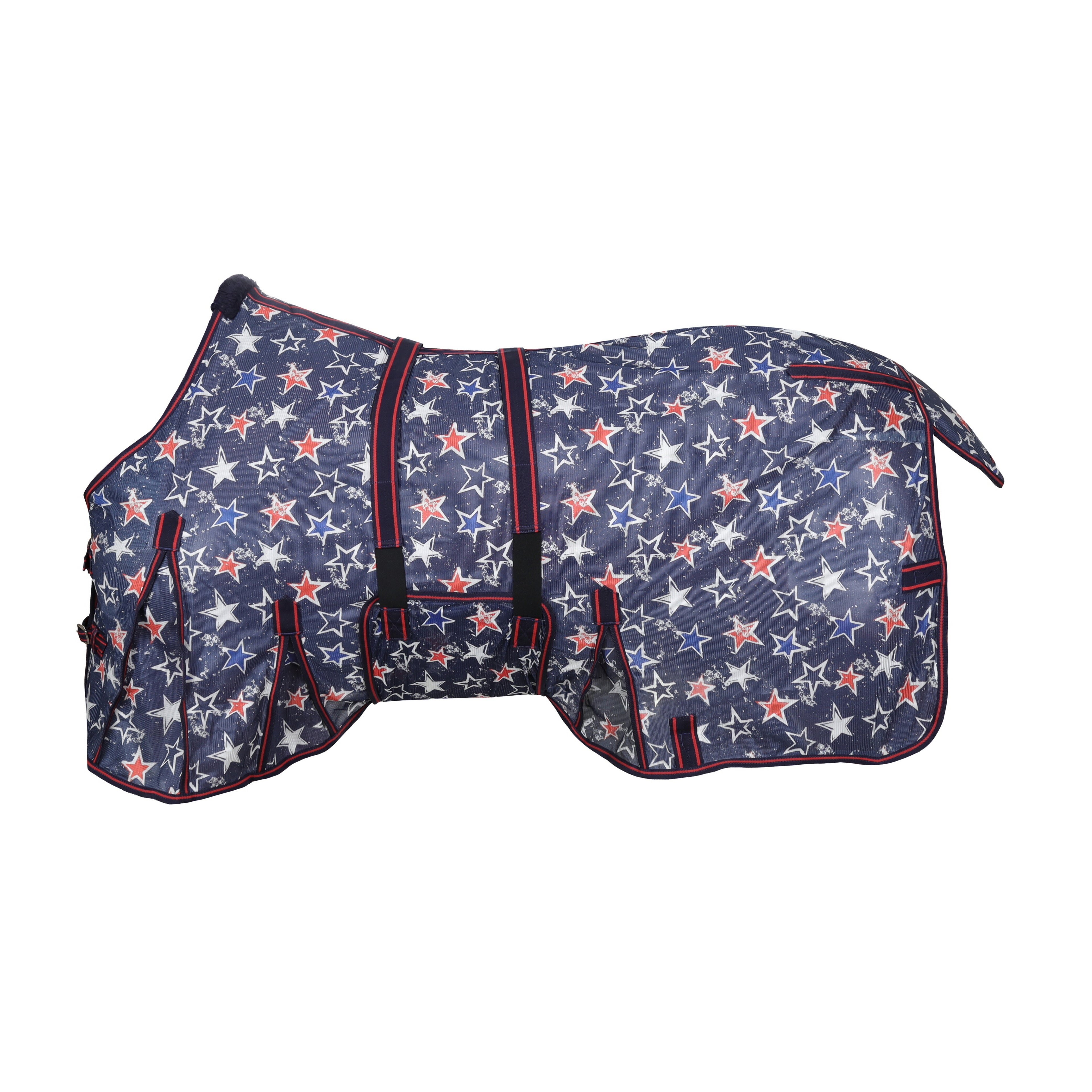 Showman Star-Spangled Mesh Fly Sheet - Medium Pony/Yearling (48" - 54")