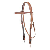 Showman Argentina Cow Leather Stitched Browband Headstall