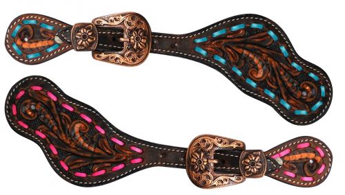 Showman Buck stitch spur straps