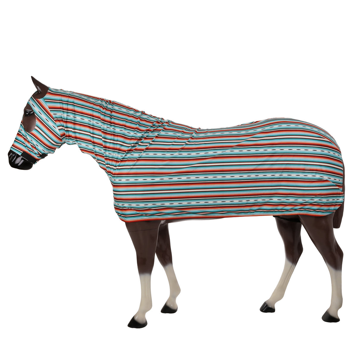 Showman Teal Serape Full Body Slinky with Zipper