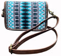 Showman Wool Saddle Blanket Leather Crossbody Bag