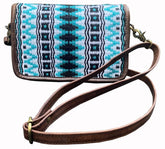 Showman Wool Saddle Blanket Leather Crossbody Bag