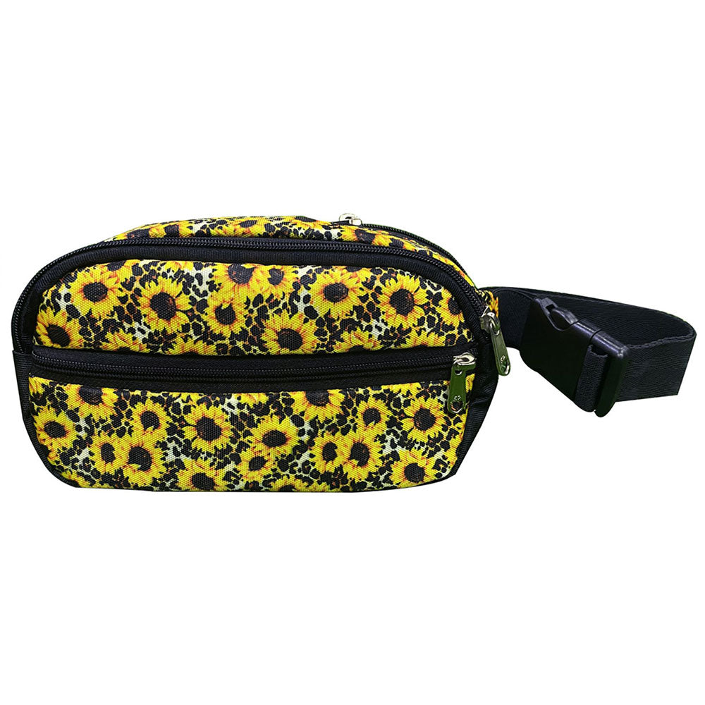 Showman Hip Pack Bag with Sunflower and Cheetah Print