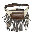 Klassy Cowgirl Genuine Leather Hair on Cowhide Fringe Fanny Pack