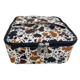 Showman Cow Print Nylon Cosmetic Case