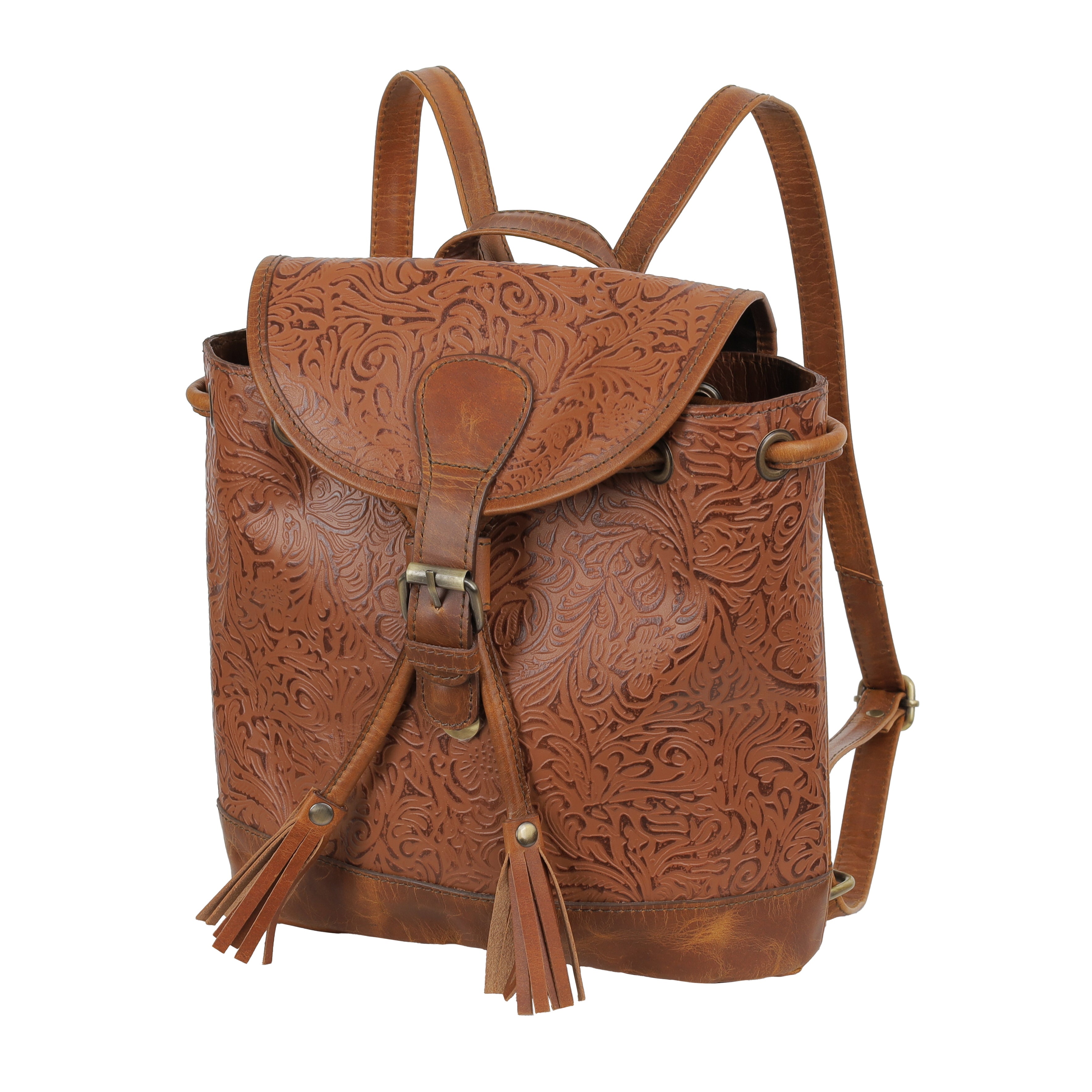 Klassy Cowgirl Timber Rose Leather Backpack Bag – Horse Saddle Corral