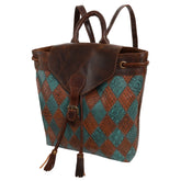 Klassy Cowgirl Gator Patch Leather Backpack Bag