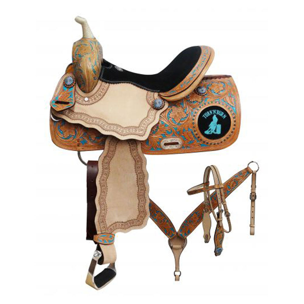 Double T "Turn 'N' Burn" Barrel Saddle Set - 14, 15, 16 Inch