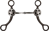 Showman brown steel Texas star broken mouth piece bit