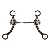 Showman brown steel Texas star broken mouth piece bit