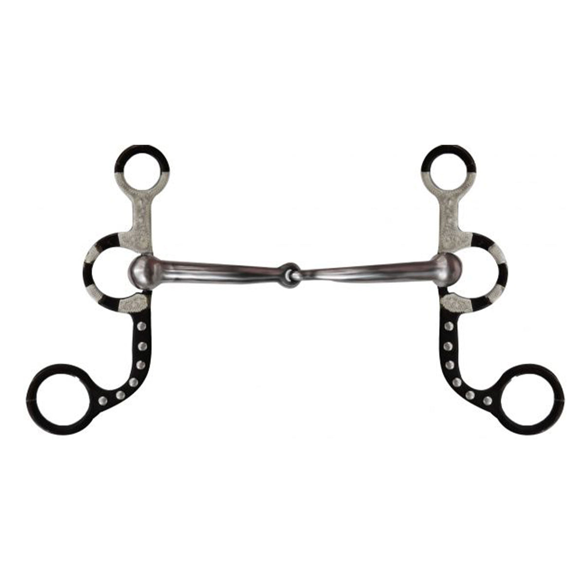 Showman 5" Black Steel Bit with Silver Engraving