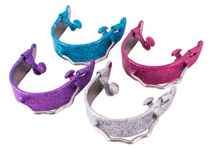 Showman Glittered Epoxy aluminum bumper spurs