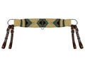 Showman Mohair Wool Multi-Strand Tripping Collar - Cream/Teal