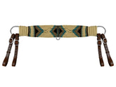 Showman Mohair Wool Multi-Strand Tripping Collar - Cream/Teal
