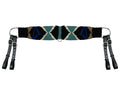 Showman Mohair Wool Multi-Strand Tripping Collar - Black/Teal/Blue