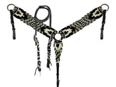 Showman Sleek Storm Mohair One Ear Headstall and Breastcollar Set
