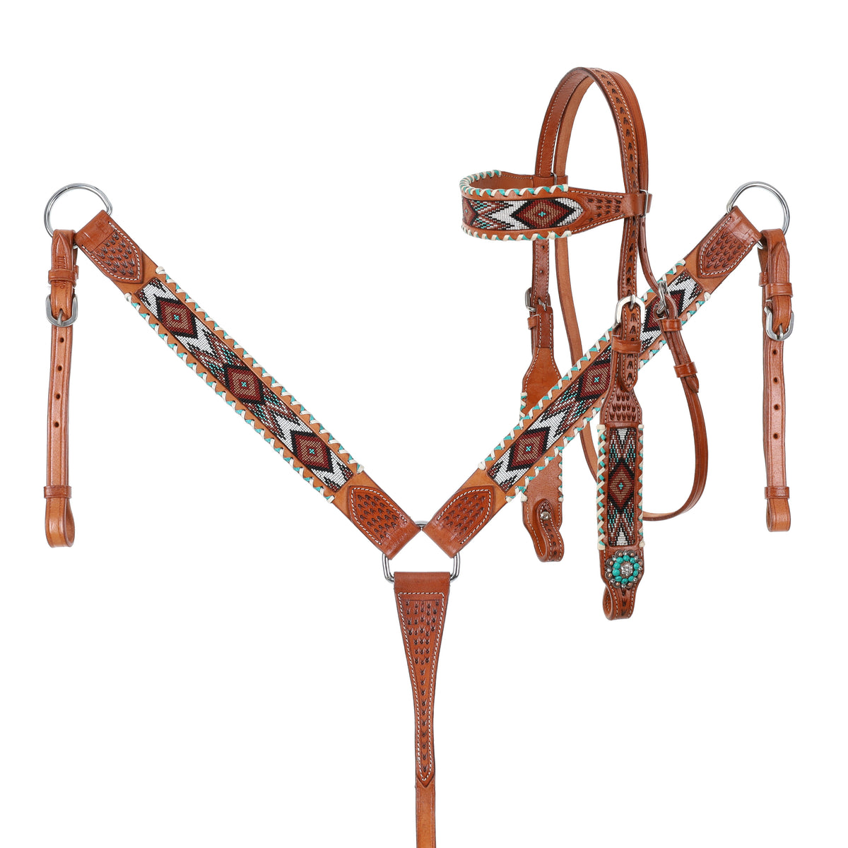 Showman Kaleidoscope Browband Headstall and Breastcollar Set