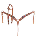 Showman Spirit Star Beaded One Ear Headstall and Breastcollar Set