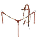 Showman Rawhide Ridge Browband Headstall and Breastcollar Set