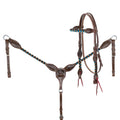 Showman Desert Dawn Mohair Browband Headstall and Breastcollar Set
