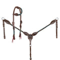 Showman Desert Dawn Mohair One Ear Headstall and Breastcollar Set