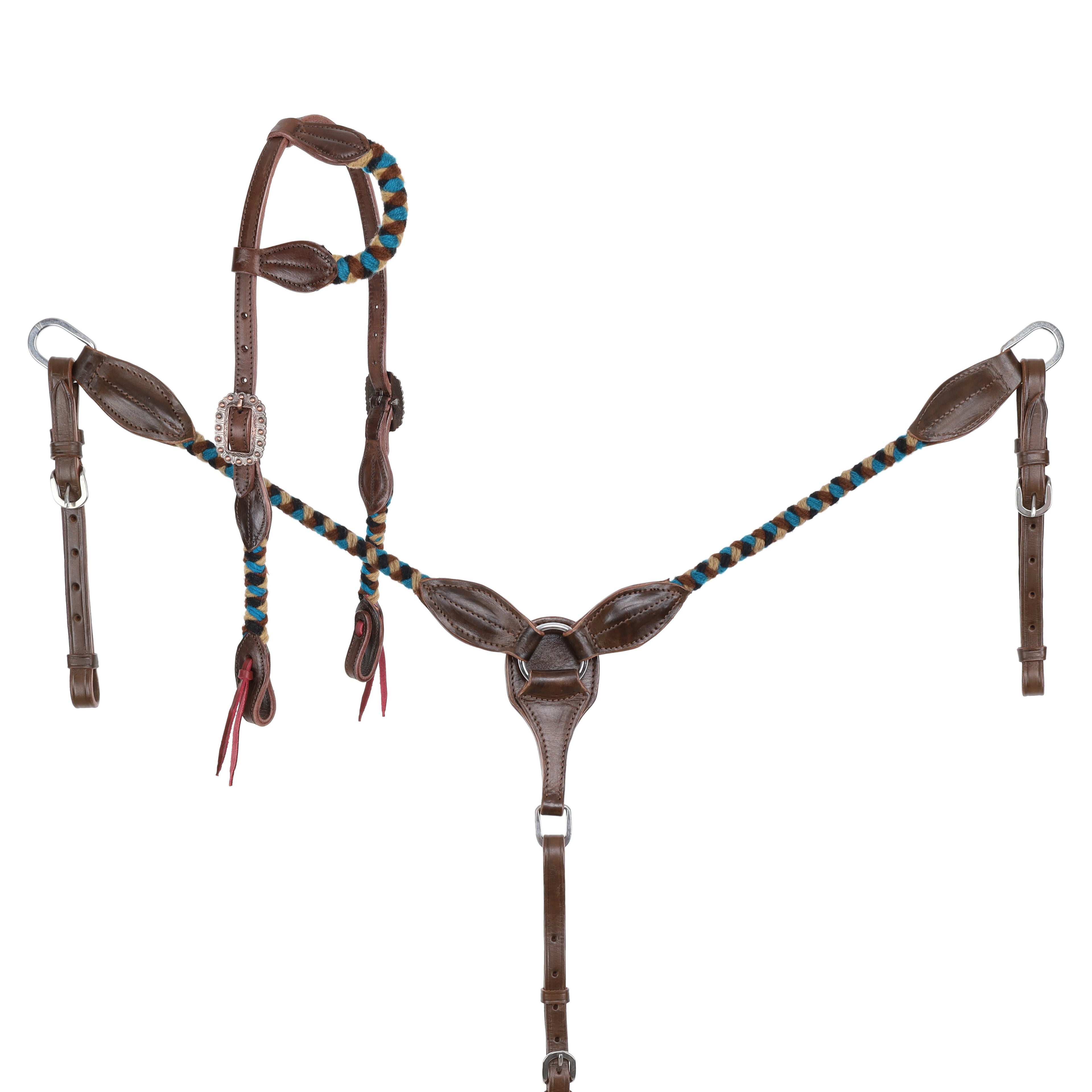 Showman Desert Dawn Mohair One Ear Headstall and Breastcollar Set