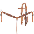 Showman Stitch & Weave Browband Headstall and Breastcollar Set