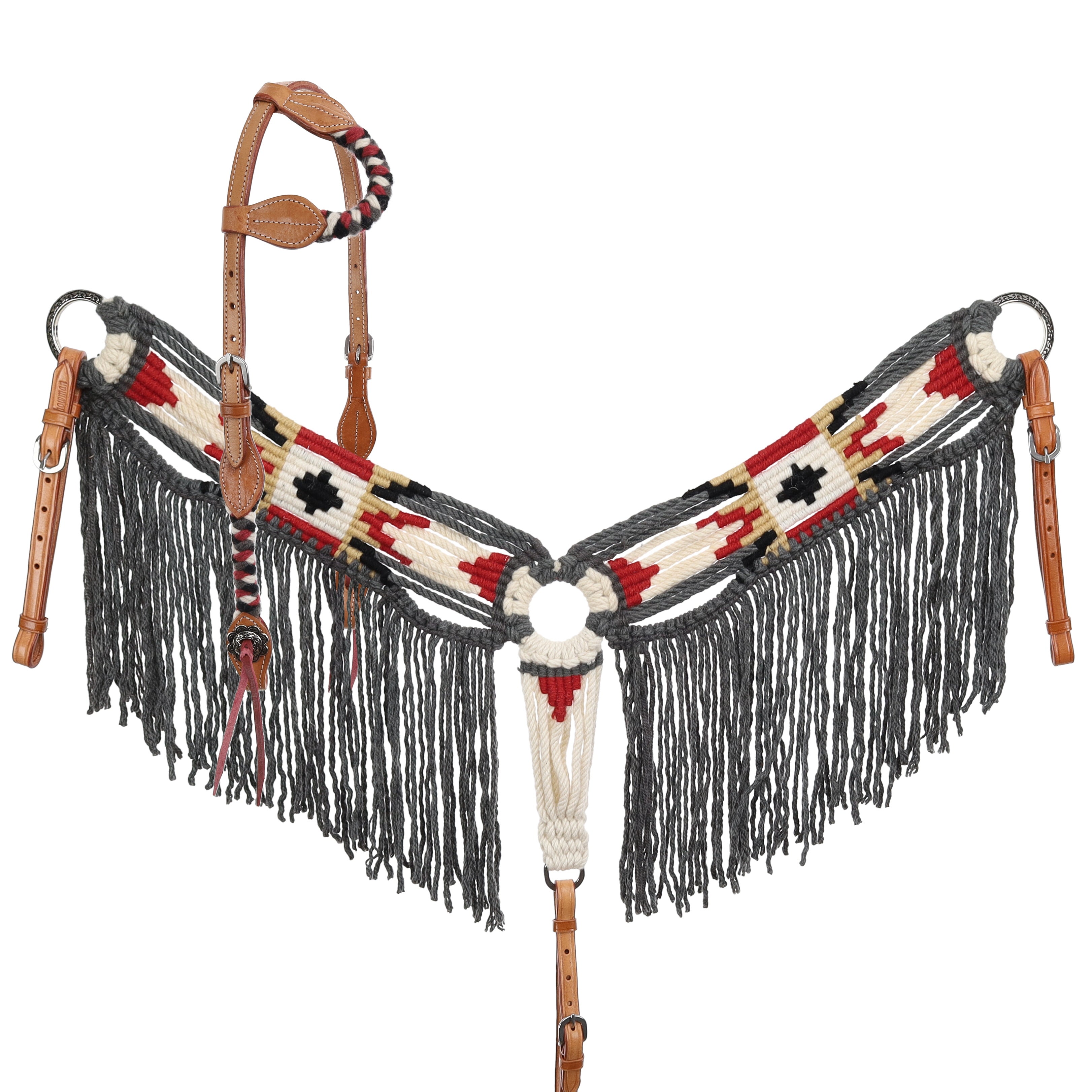 Showman Choctaw Mohair One Ear Headstall and Breastcollar Set