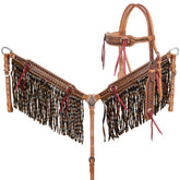 Showman Woven West Browband Headstall and Breastcollar Set