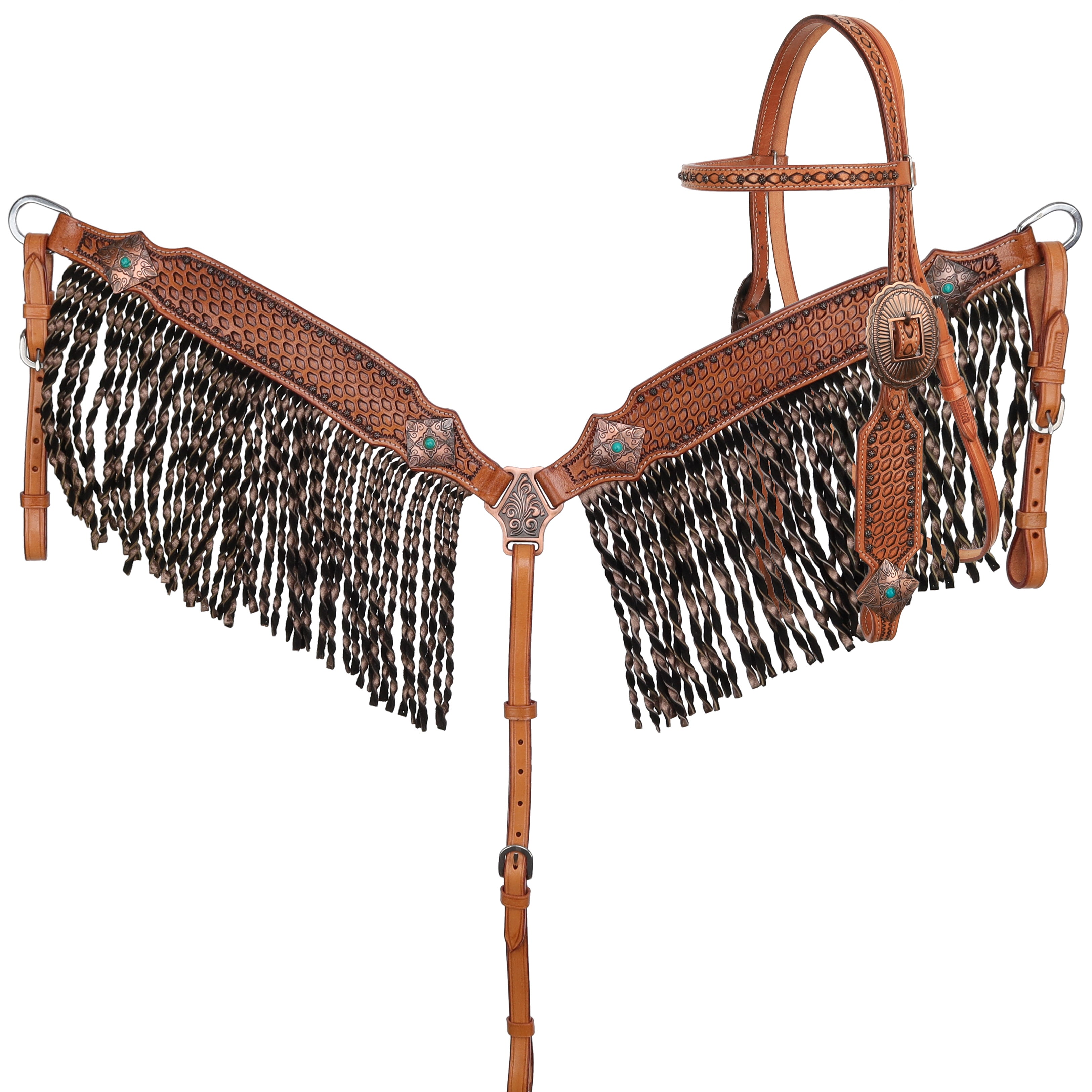 Showman Copper Creek Browband Headstall and Breastcollar Set