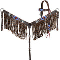 Showman Lakota Sky Beaded Browband Headstall and Breastcollar Set