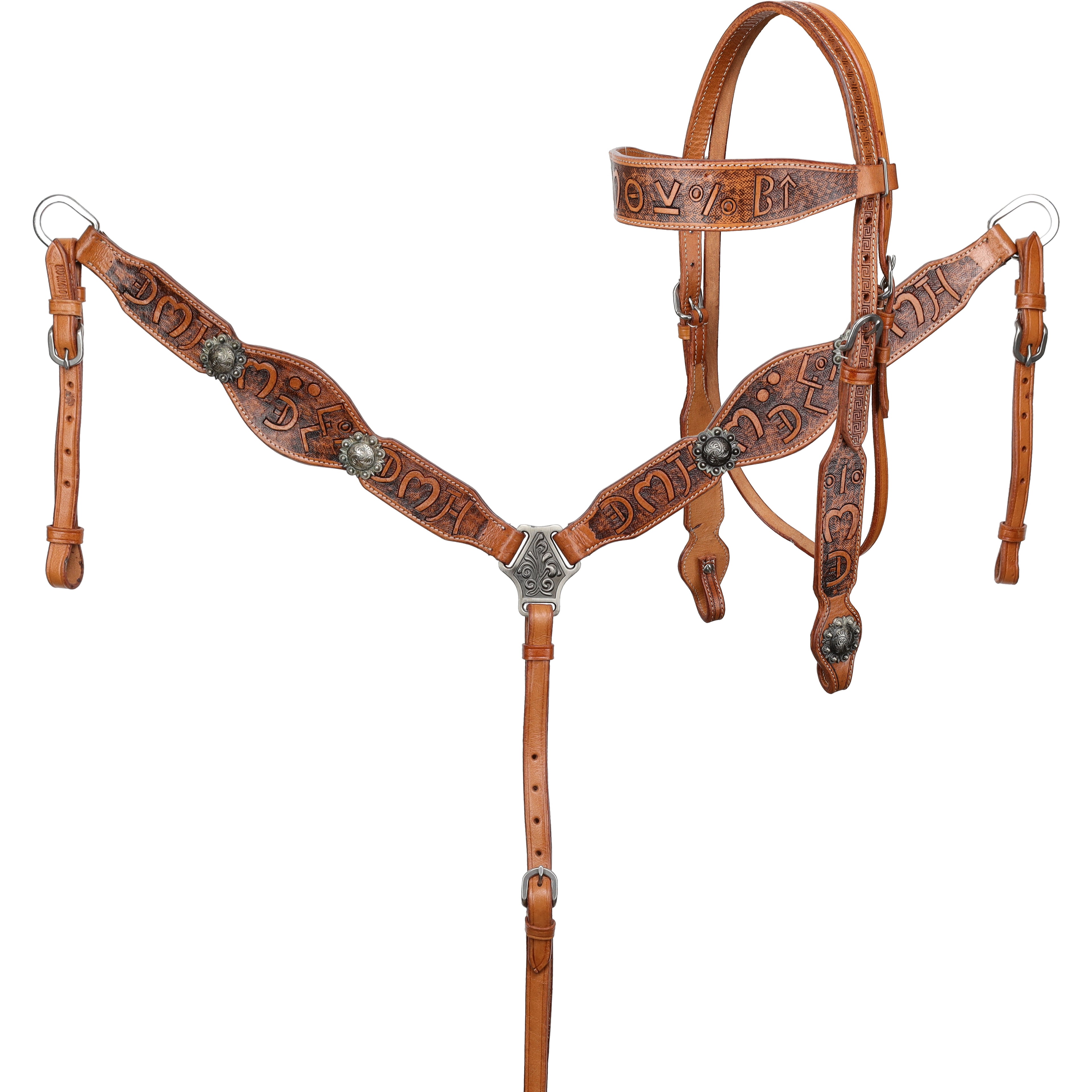 Showman Brandin’ Pen Browband Headstall and Breastcollar Set