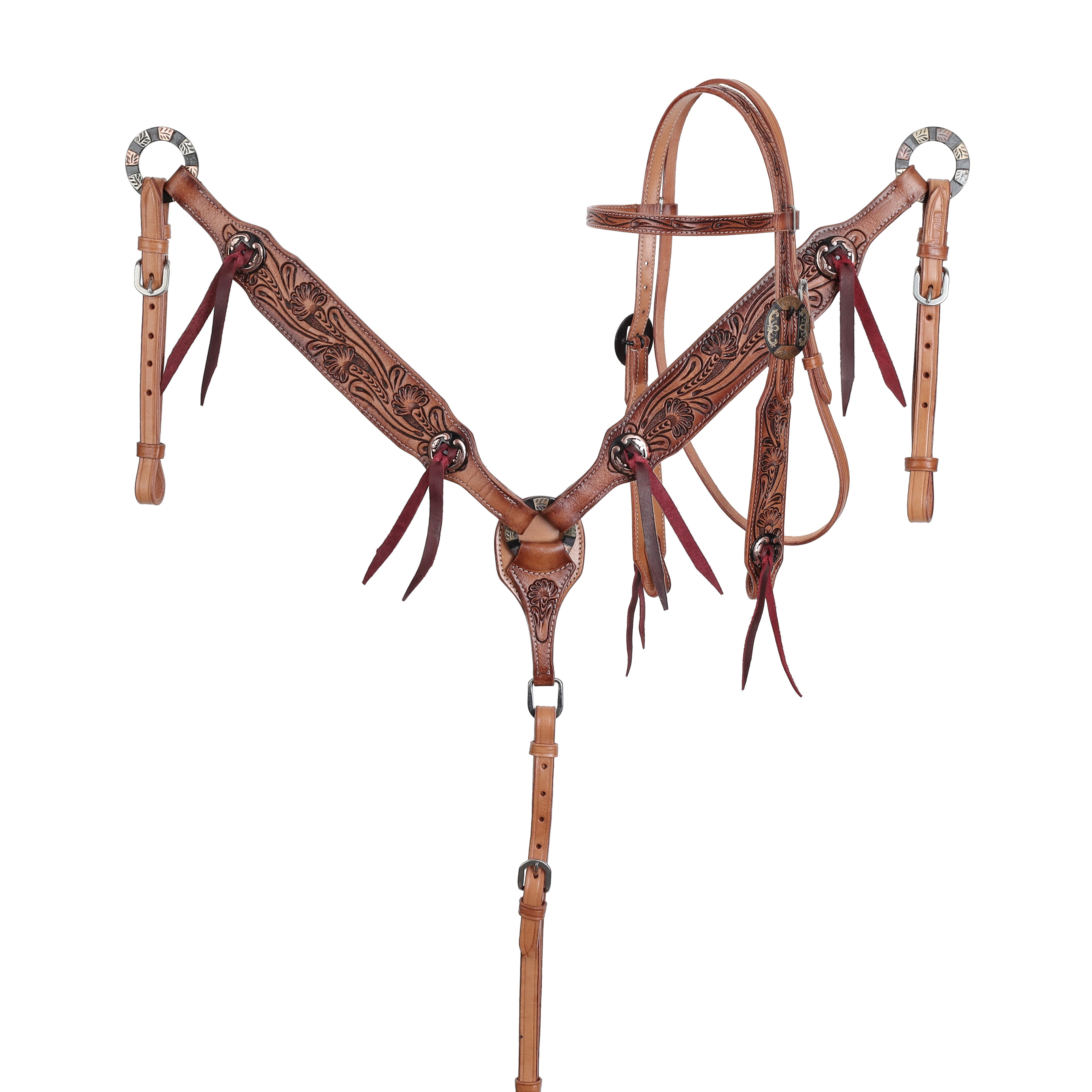 Showman Petal Trail Browband Headstall and Breastcollar Set