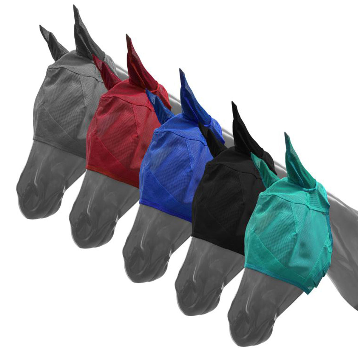 Showman Mesh Rip Resistant Pony Size Fly Mask with Ears and Velcro Closure