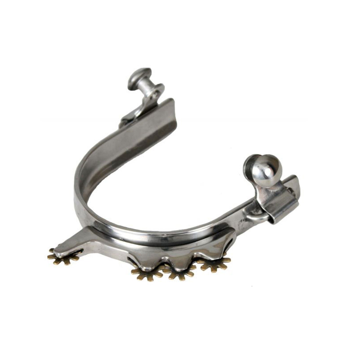 Showman Stainless Steel Humane Rowel Bumper Spur