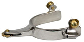 Showman stainless steel horizontal rowel spur