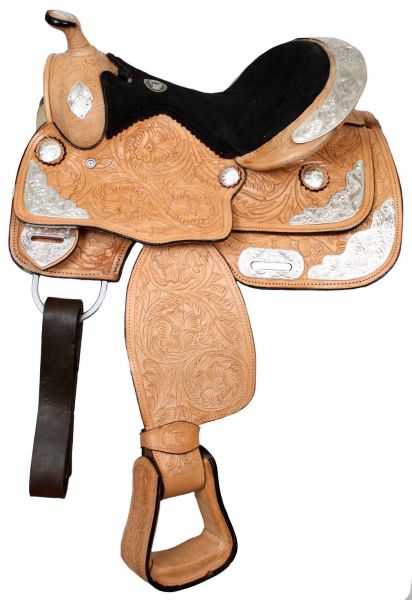 12"  13" Fully tooled Double T pony show saddle