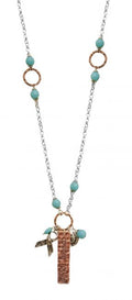 "Cowgirl Tough" copper pendant necklace
